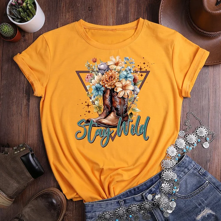 stay wild  Round Neck T-shirt-0020734