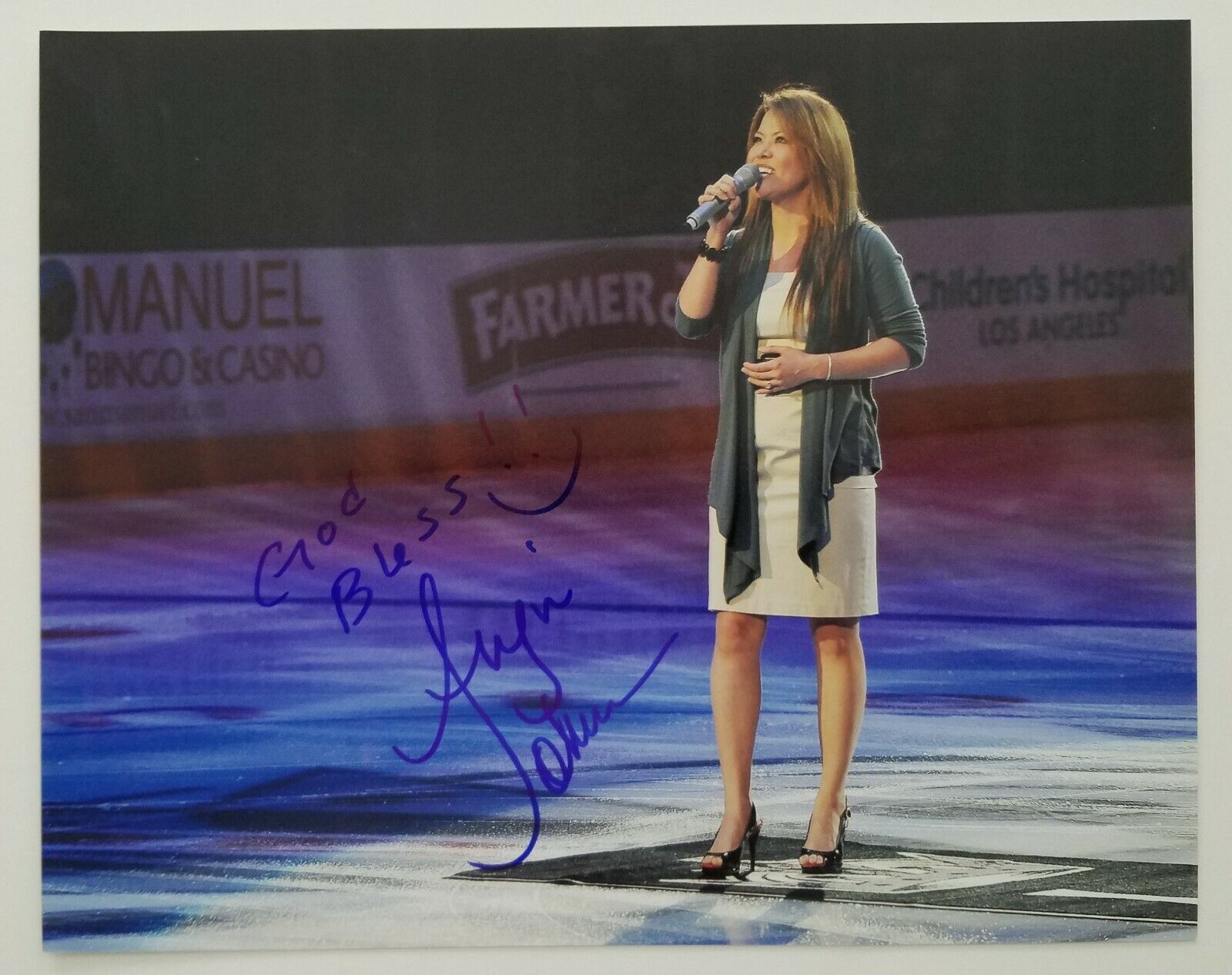 Angie Johnson Signed 8x10 Photo Poster painting The Voice Singer Musician Beautiful RAD