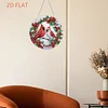 Cardinal de No&euml;l double face - Pendentif bricolage 5d