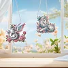 2pcs Pterosaur Lion Special Shaped Diamond Painting Hanging Pendant