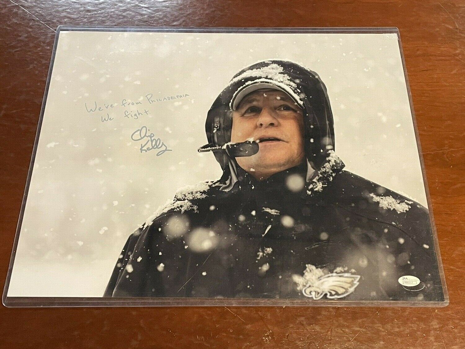 Chip Kelly signed Philadelphia Eagles 16x20 autographed Photo Poster painting JSA
