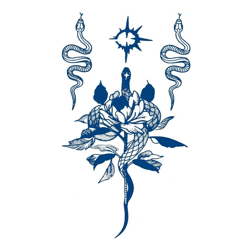 GHHF51-200 herbal juice tattoo stickers semi-permanent lasting men and women tattoo waterproof sweat plant juice tattoo stickers