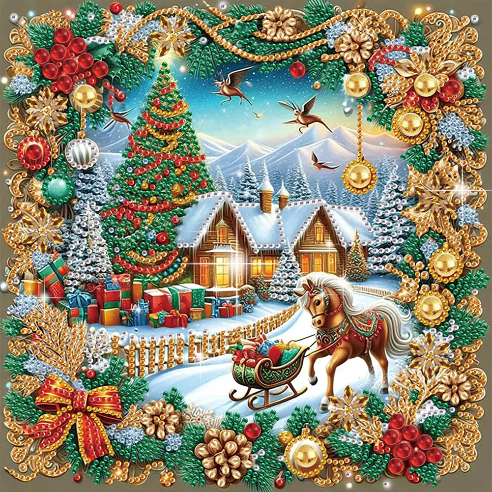 ダイアモンドアート　クリスマス Christmas Diamond Art Kits for Gift Home Wall Decor 11.81x11