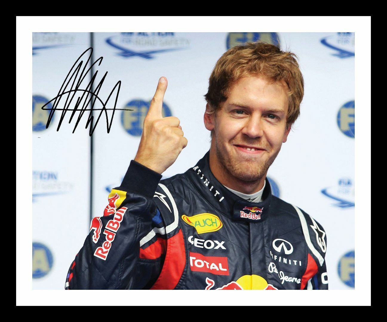 Sebastian Vettel Autograph Signed & Framed Photo Poster painting 2