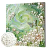uk.everydayedeals DIY Pearl Painting With Frame - Handmade Self-Adhesive Pearls - Butterfly Vortex(30*30cm)