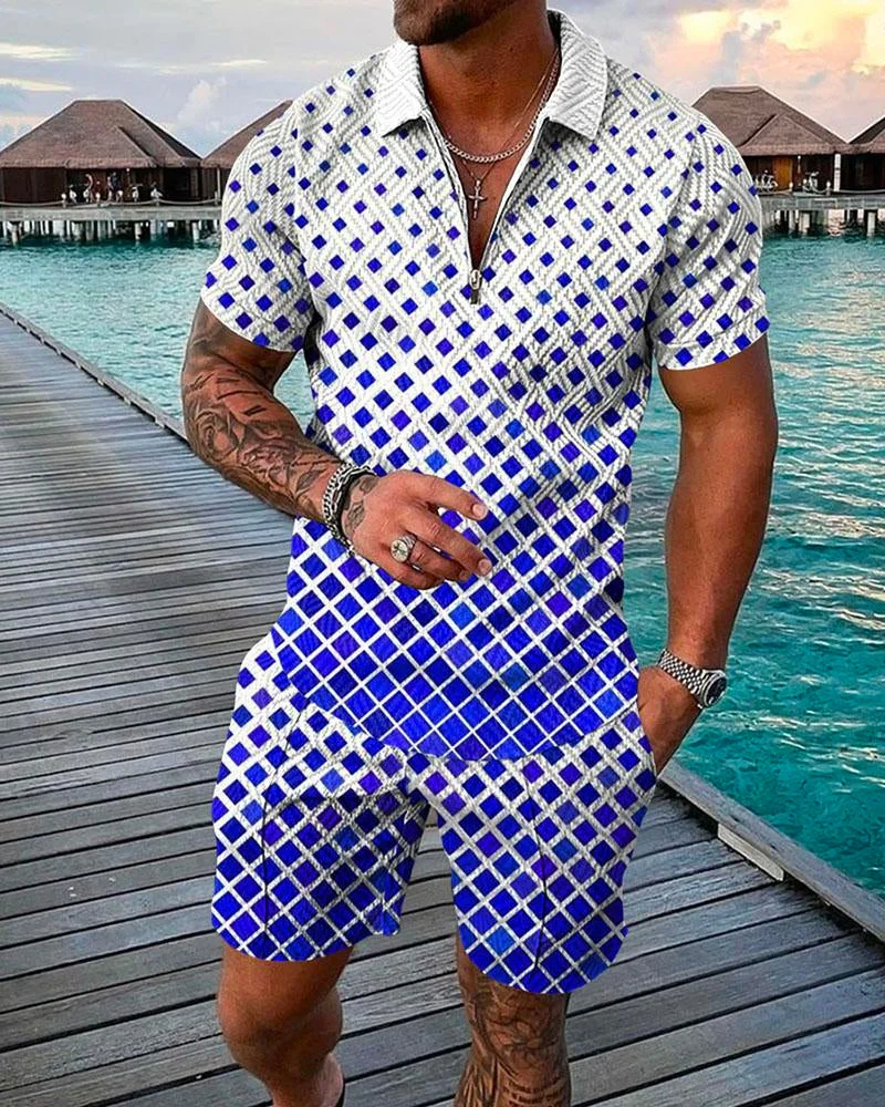 Men's Casual Print Suits-042505