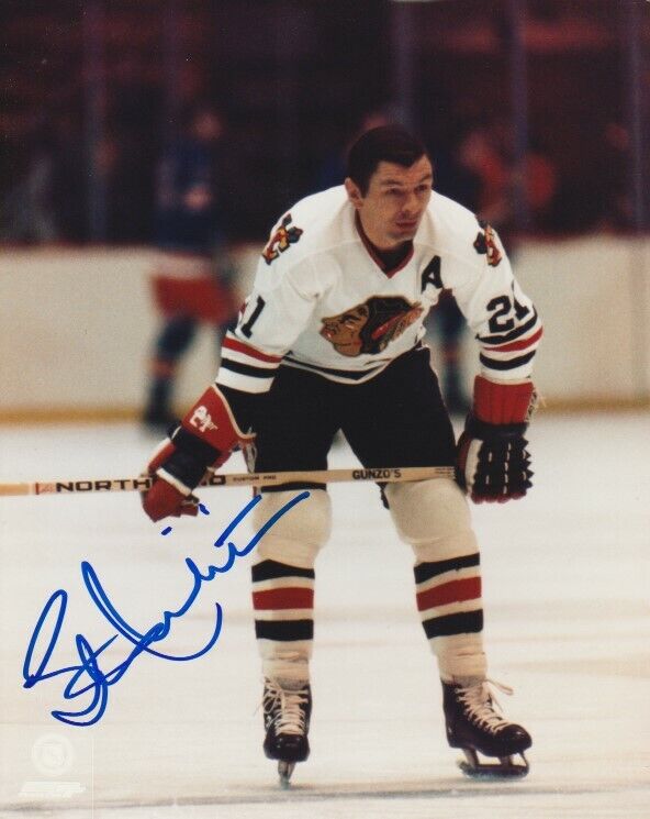 STAN MIKITA SIGNED CHICAGO BLACKHAWKS 8x10 Photo Poster painting! HOCKEY HALL OF FAME Autograph