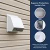 6/8 Inch Steel Hooded Wall Vent with Screen and Damper Wall Vent Cover Cap Exterior Air Exhaust for Kitchen HVAC Duct Dryer Vent