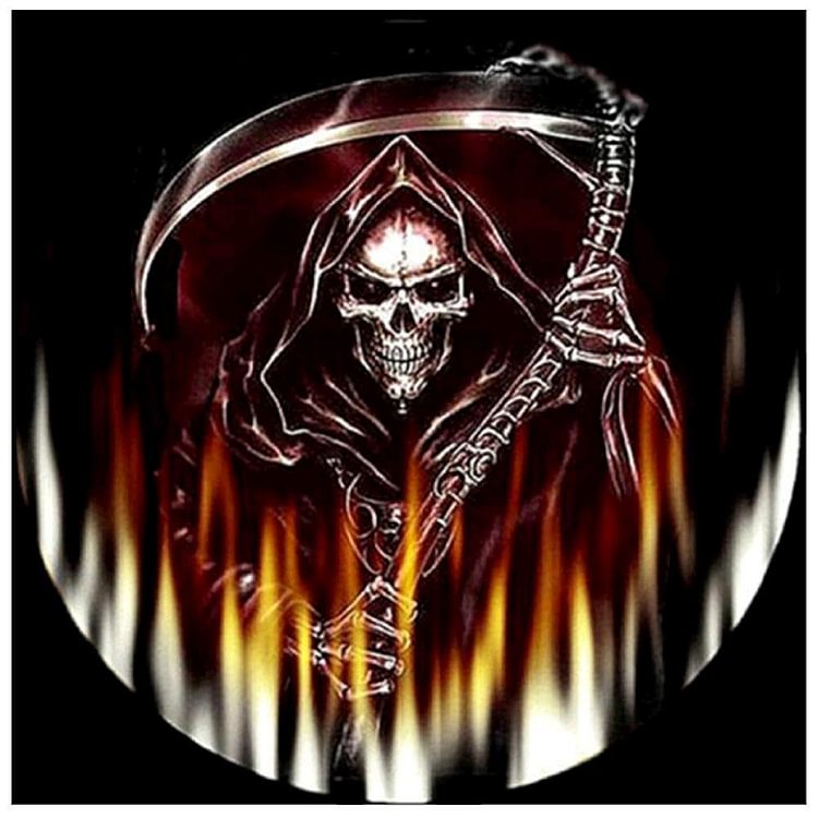 Skeleton Warrior - Round Drill Diamond Painting - 30x30cm(Canvas)