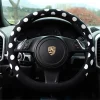 Elasticity Black and White Polka Dot Car Seat Cover Bowknot Pillow Cushion