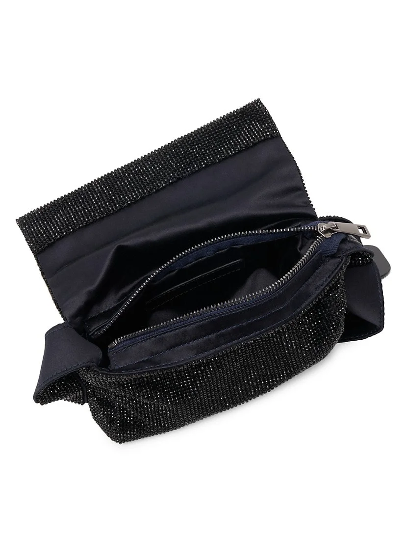 Benedetta Bruzziches Vitty Mignon Rhinestone Mesh Top Handle Bag