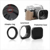 [All-Aluminum Alloy Lens Hood] Universal Adaptable Square Lens Hood Kit for Different Lens Diameters