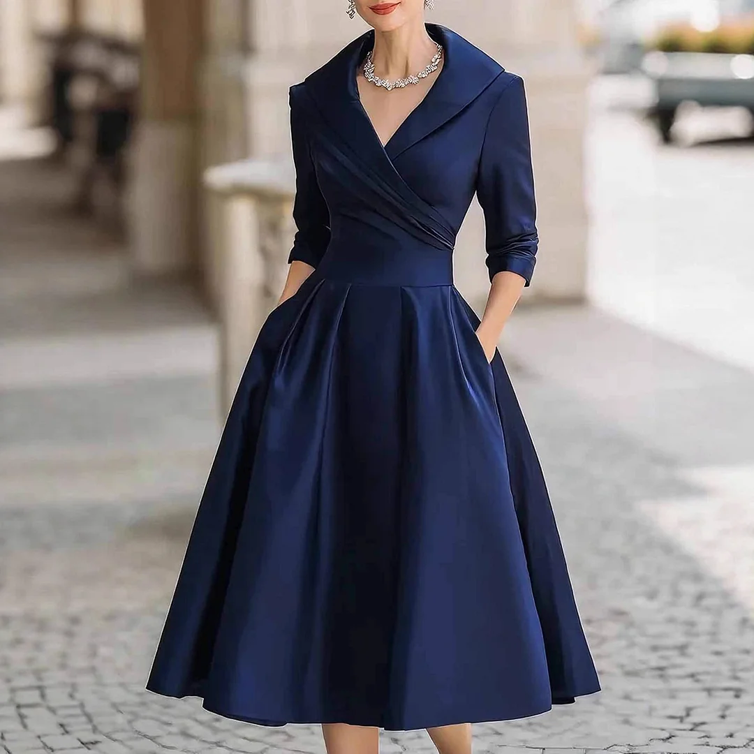 Athvotar Athvotar Elegant Stuff Spring And Autumn Long-Sleeved Belt Dress Explosion