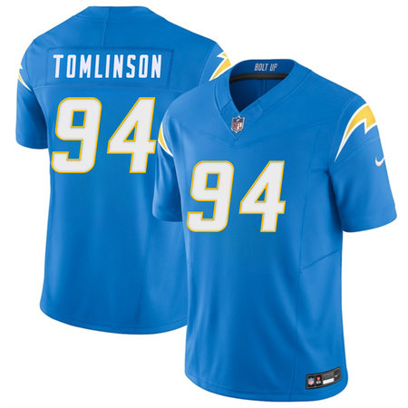 Men's Los Angeles Chargers #94 Dalvin Tomlinson Blue 2026 F.U.S.E. Vapor Limited Stitched Football Jersey