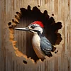 Diamond Painting-DIY Full Round Drill Woodpecker Baby(35x35cm)