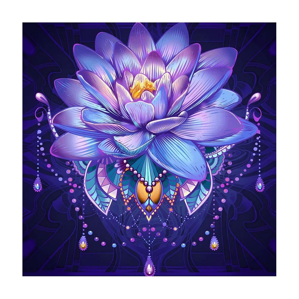 Lotus - Full Round - Diamond Painting