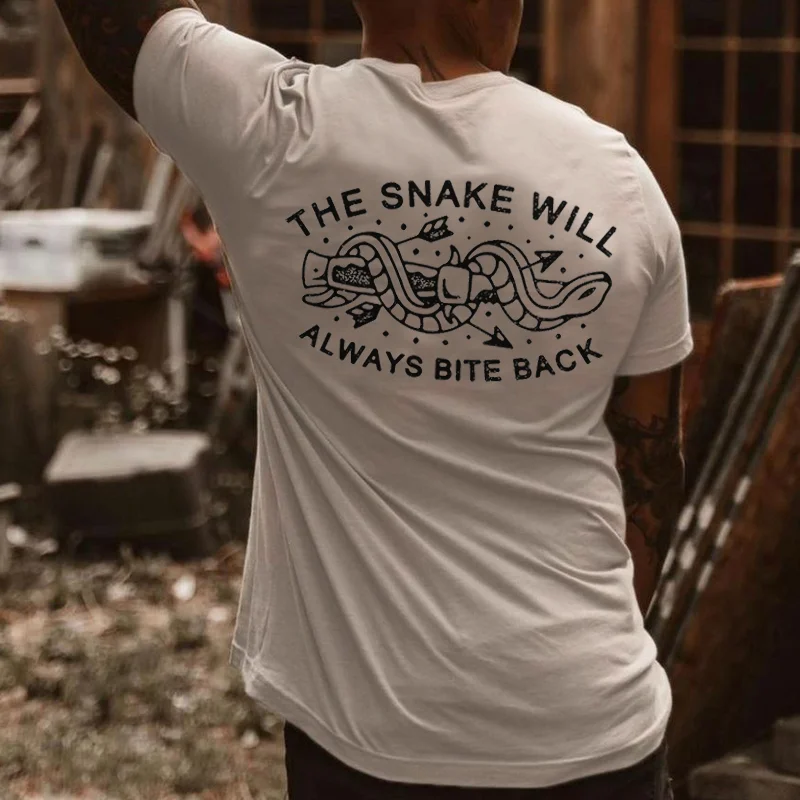 UPRANDY The Snake Will Always Bite Back Printed Sports Men's T-shirt -  UPRANDY