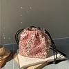 Stylish Sequins Cross Shoulder Bucket Bag