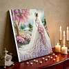(Pre-Framed)Diamond Painting-DIY Crystal Rhinestone Wedding Dress(25x25cm)