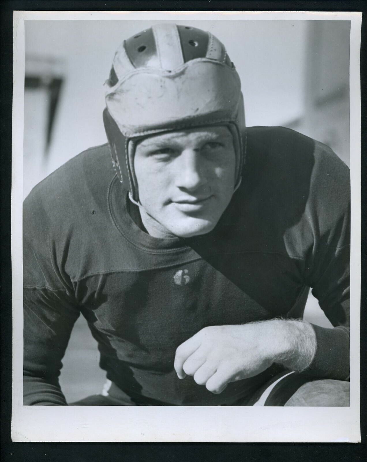 Pete Elliott Official U. of Michigan Football c 1947 Type 1 Press Original Photo Poster painting