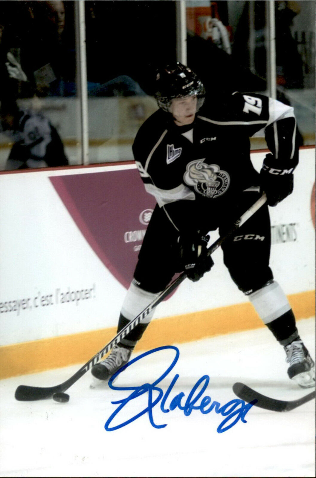 Pascal Laberge SIGNED 4x6 Photo Poster painting GATINEAU OLYMPIQUES / PHILADELPHIA FLYERS #3