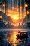 Luxury AB Velvet Diamond Painting Kit - Landscape