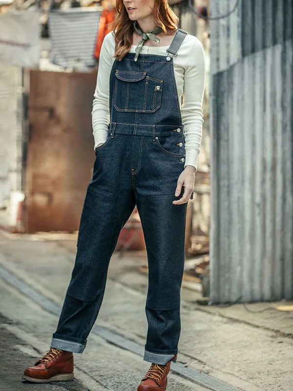 Fine workwear vintage women's denim jumpsuit
