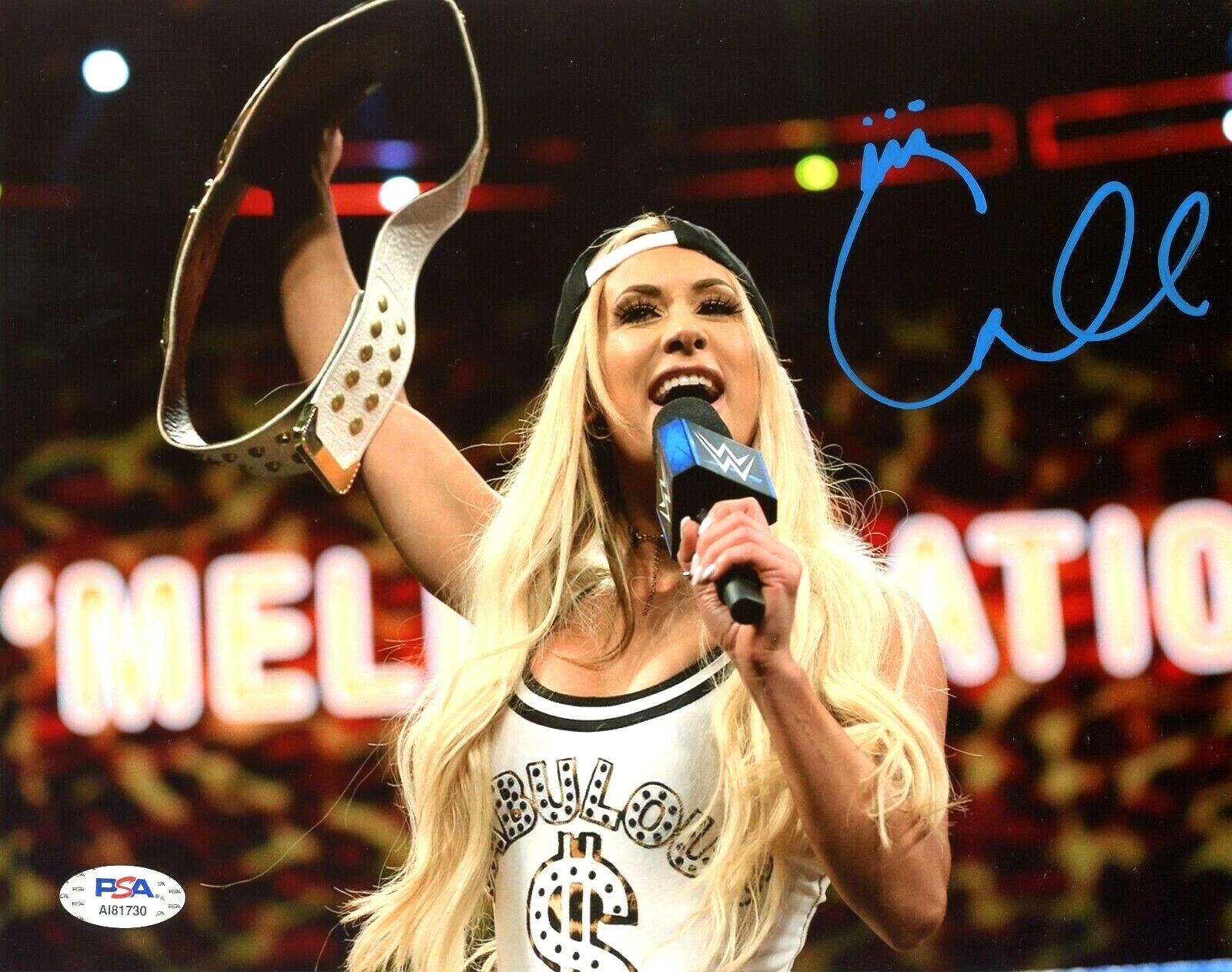 WWE CARMELLA HAND SIGNED AUTOGRAPHED 8X10 Photo Poster painting WITH PROOF AND PSA DNA COA 33