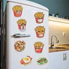 12 STÜCKE 2d flache DIY Diamant Kunst Kühlschrank Aufkleber für Wohnkultur (Pommes frites)
