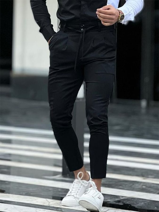 Men's Casual Black Pants