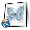 Blue Butterfly DIY Partial Drill Diamond Painting Kit for Adults 30x30cm