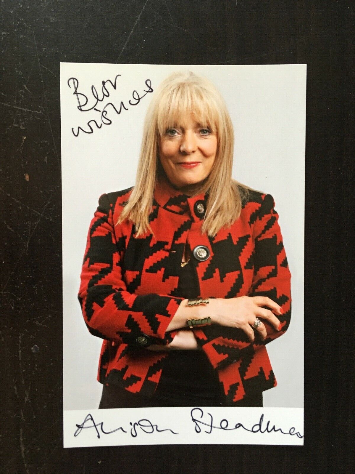 ALISON STEADMAN - POPULAR BRITISH ACTRESS - EXCELLENT SIGNED Photo Poster painting