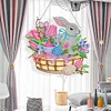 Diamond Painting Rabbit Basket Hanging Pendant With Light Strip
