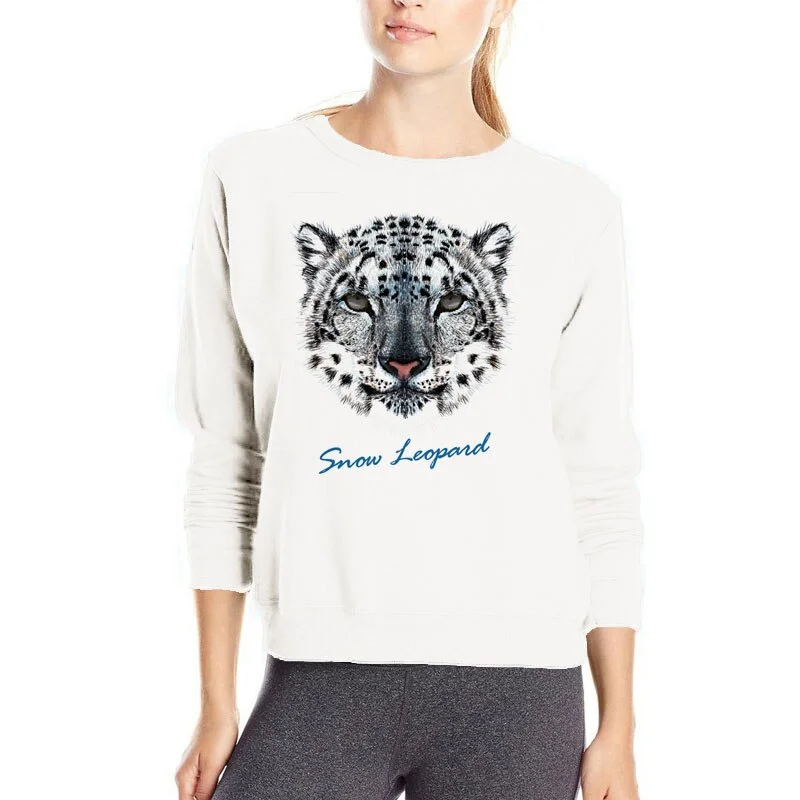 3D snow leopard hoody cool  printing outwear cotton breathable casual hoodies women long sleeve sprinng clothes cool jacket