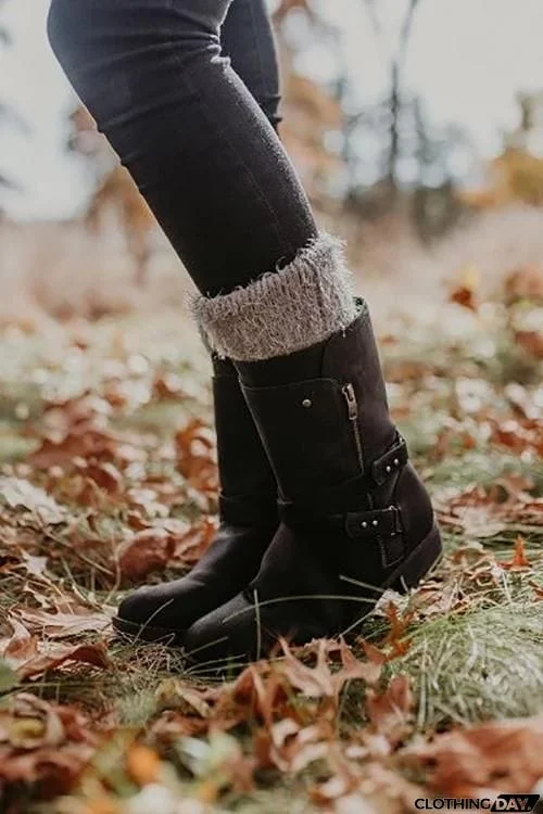 Silky Feather Pattern Topper Boot Cuffs