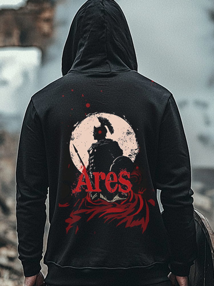 Spartan Style Ares Warrior Totem Vintage Unisex Casual Sports Hoodie / Rvogue / Rvogue