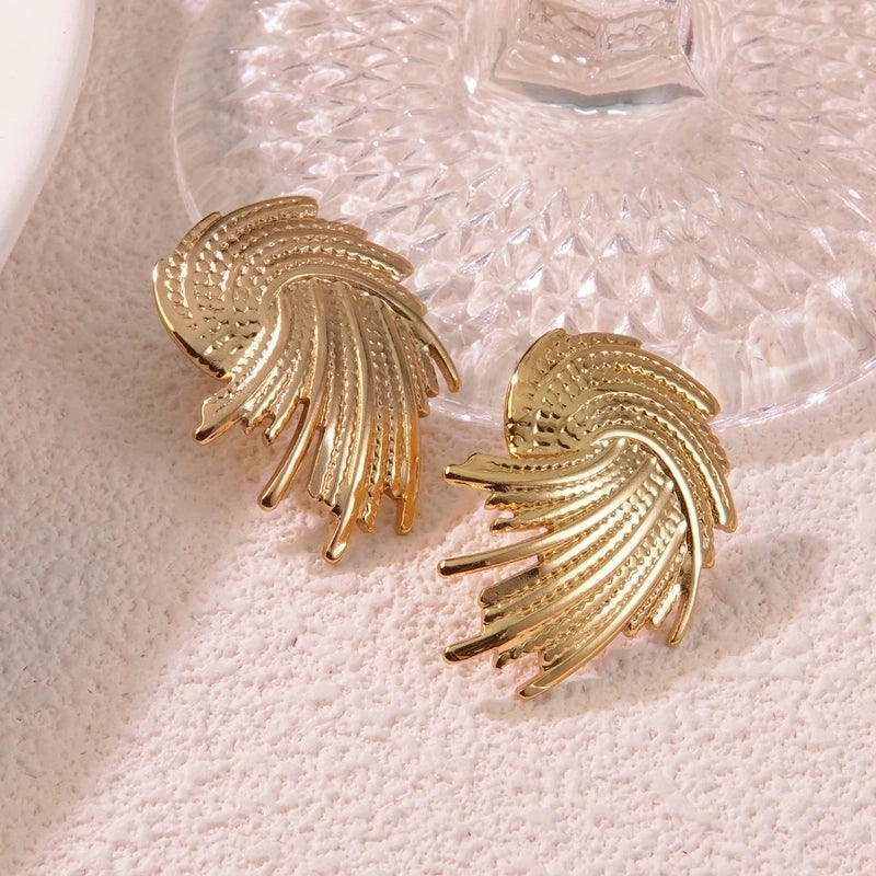 1 Pair Minimalist Geometric Solid Color 304 Stainless Steel Imitation Gold  Ear Studs