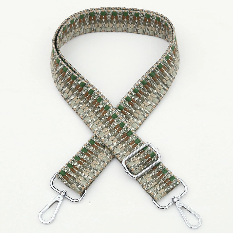 Polyester Cotton Stripe Bag Strap