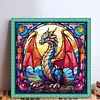 Glass Painting-Pterosaur-11CT Stamped Cross Stitch 40*40cm/15.75*15.75in tapestrymarket