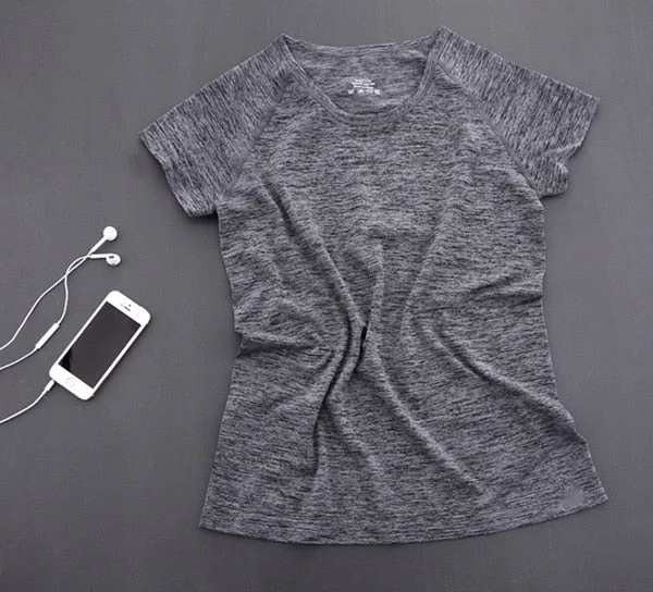 VEAMORS Women Quick Dry Sports Yoga Shirt, Short Sleeve Breathable Exercises Yoga Tops, Gym Running Fitness T-Shirts Sportswear