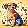 Framed Dog - DIY Button Art Painting Kit for Creativity DIY Pearl Dot Crafts for Gift Home Wall Decor 30*30CM