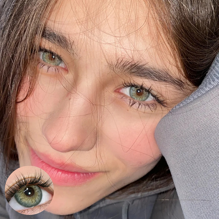 Russian girl Pro Green Colored Contact Lenses