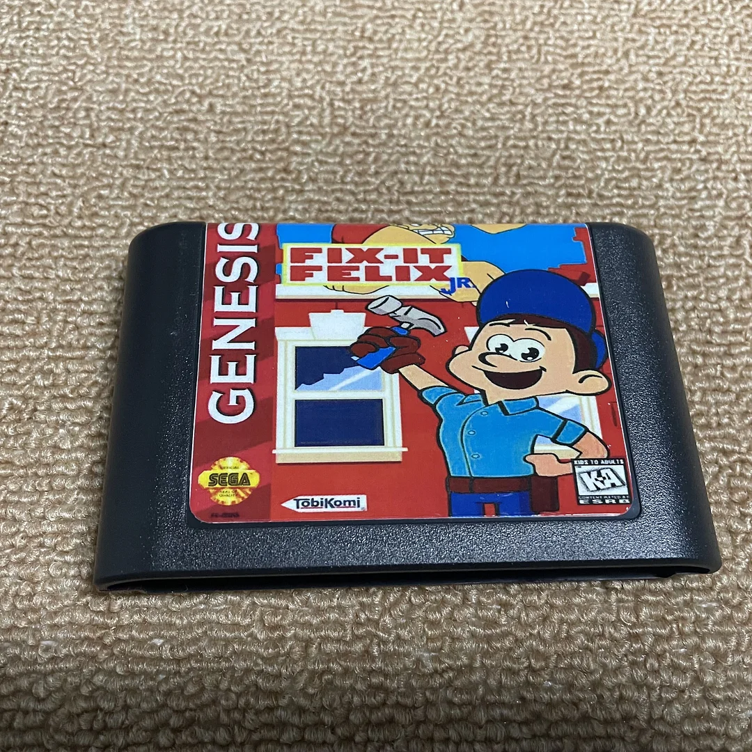 Fix-it Felix For SEGA Genesis & Mega Drive - 16 Bit Game Cartridge