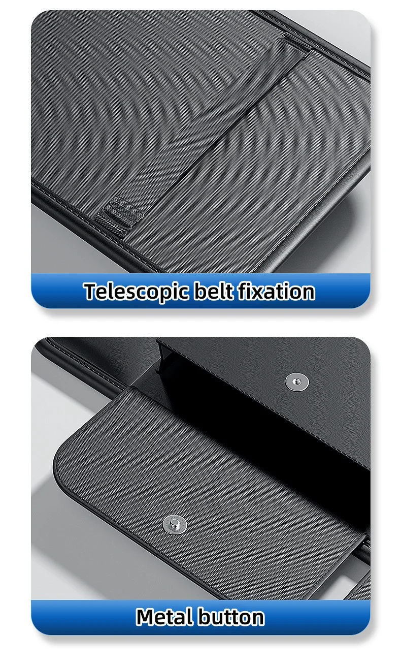 Multifunctional car sun visor leather storage bag