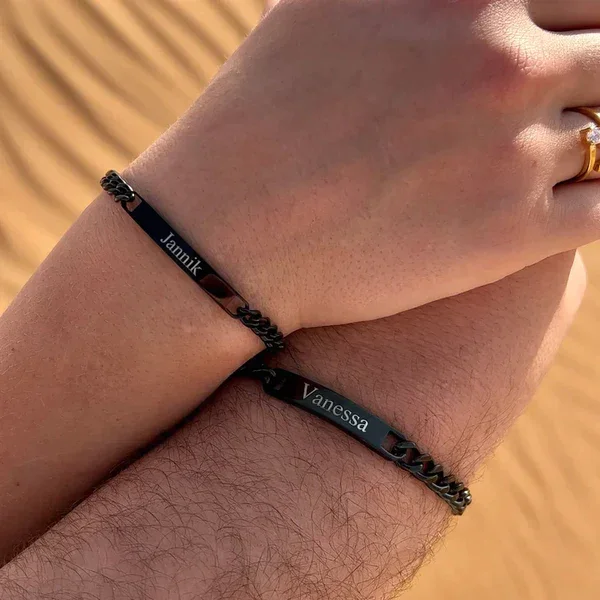 ID partner bracelets with engraving lanc&love