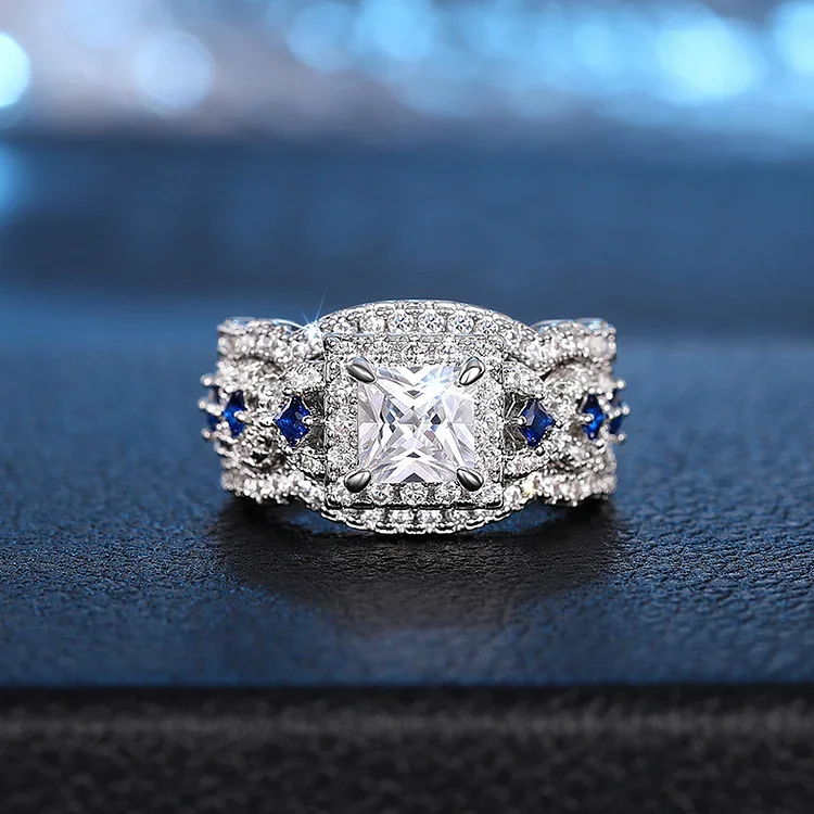 Advanced Luxury Multi-Layer Zircon Ring Set