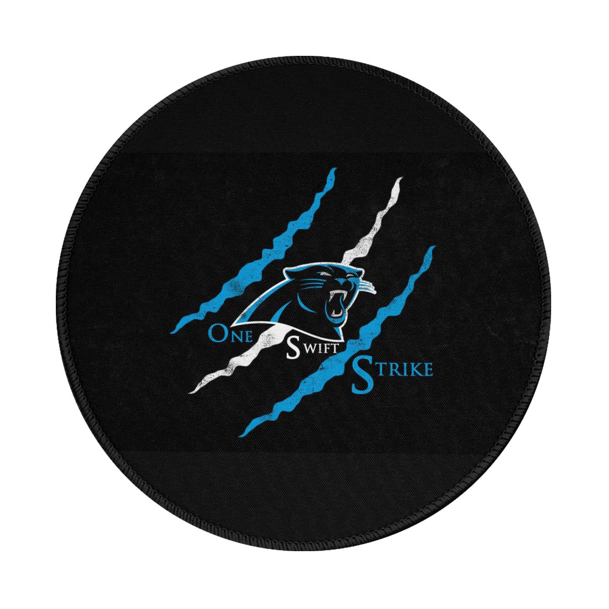 Carolina Panthers One Swift Strike Round Non-Slip Thick Rubber Modern Gaming Mousepad