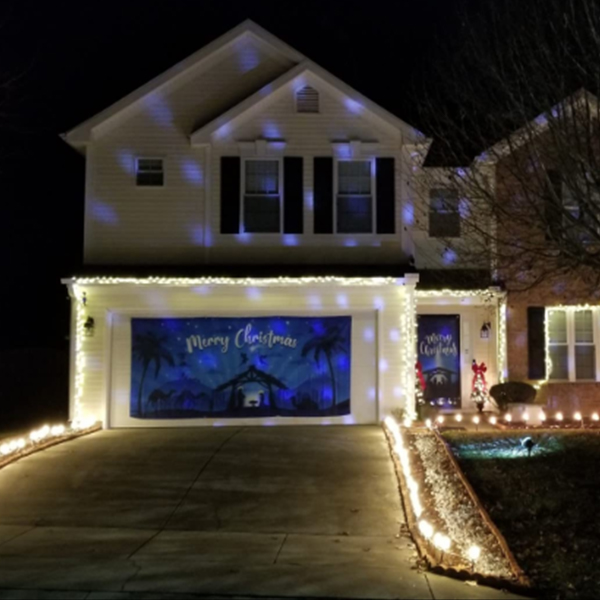 Saker Christmas Garage Door Banner