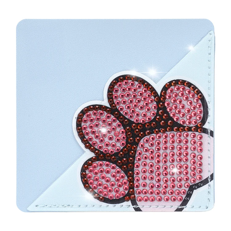 DIY Diamond Art Bookmarks Art Craft 5D Cat Paw Triangle for Beginner Adults Kids