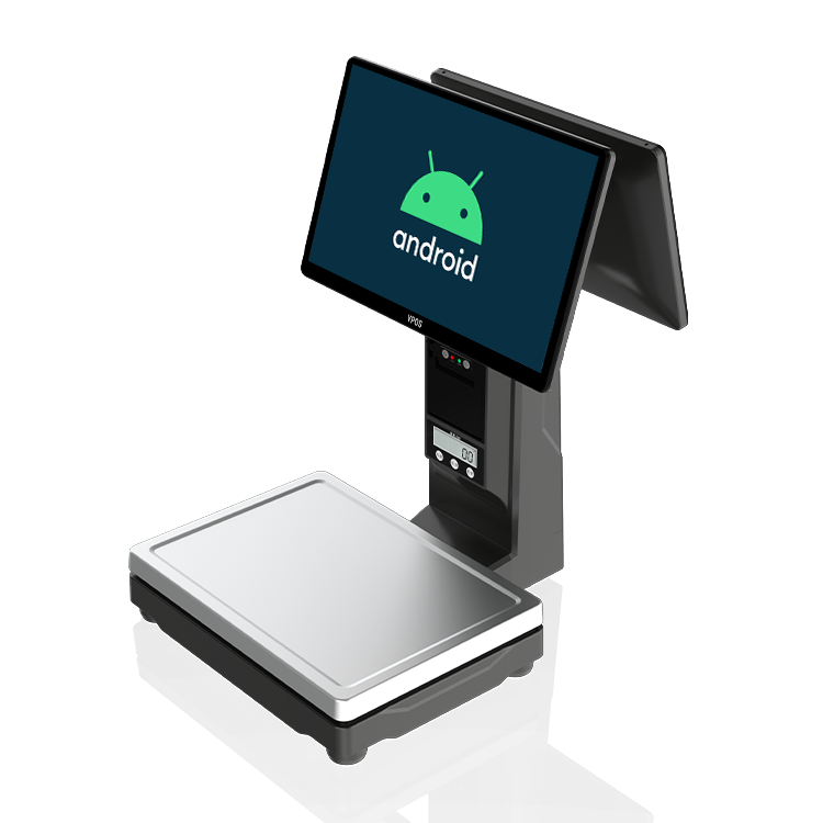RFID pos system cashier machine with printer and payment android point of RFID sale system pos software and hardware with a scale
